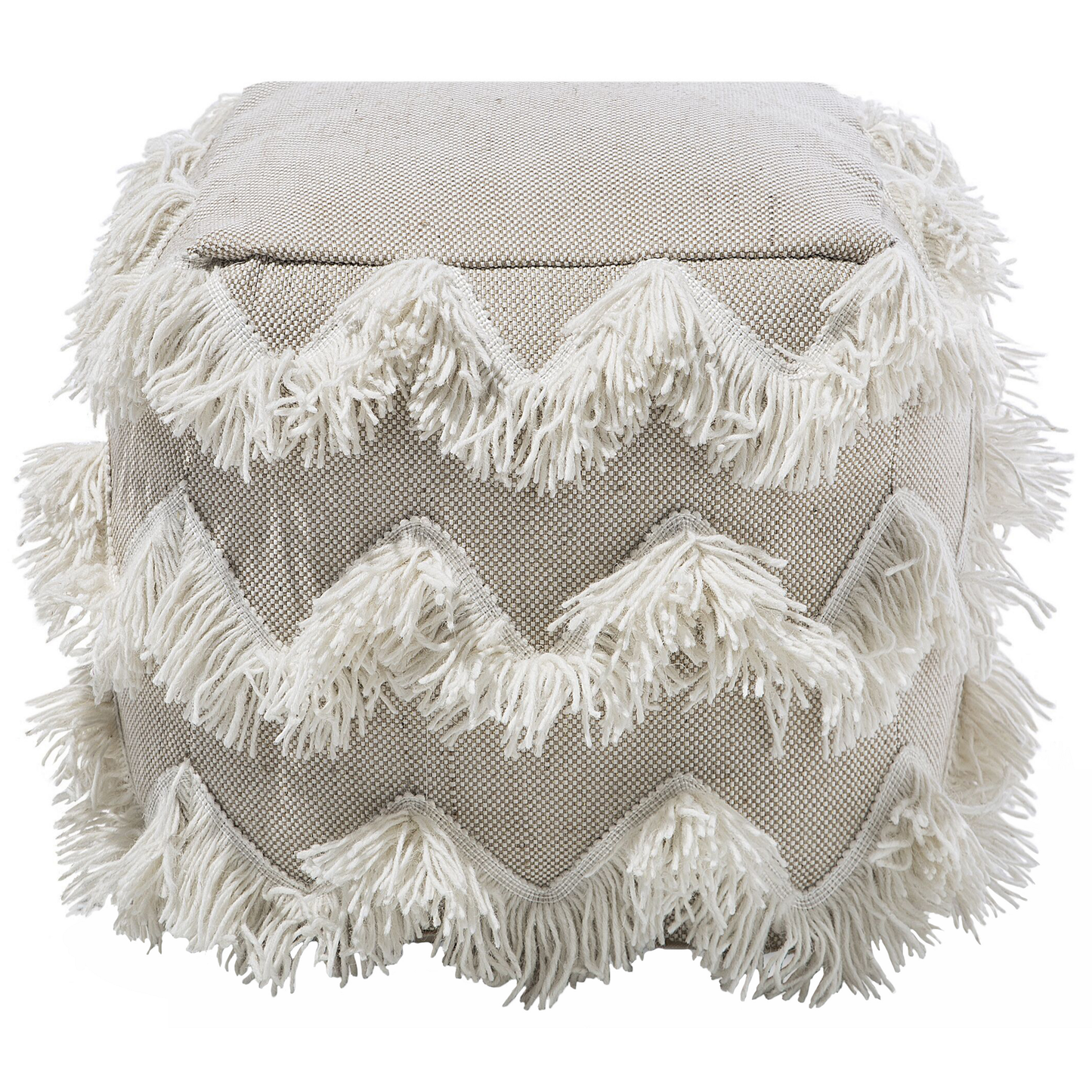 Pouf beige 44 x 45 cm NASHIK