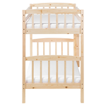 Hochbett Kiefernholz REVIN 90 x 200 cm Hellbraun