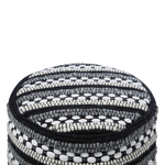 Pouf schwarz-weiss ⌀ 41 cm GUNTUR