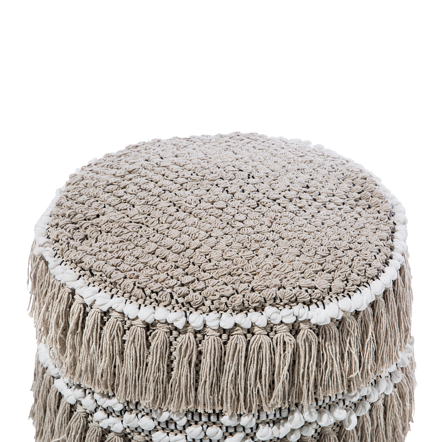 Pouf beige ⌀ 44 cm NOIDA