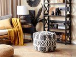 Pouf schwarz-weiss 45 x 45 cm ORAI