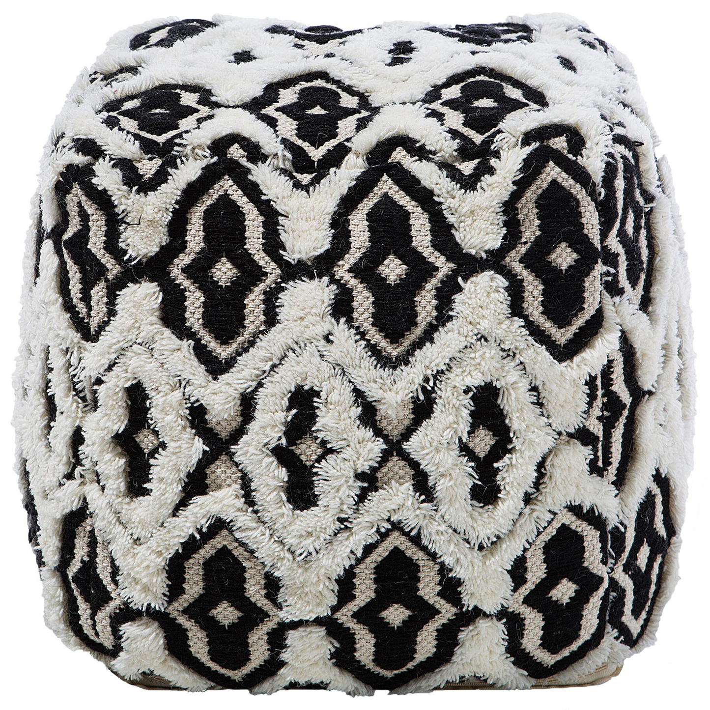 Pouf schwarz-weiss 45 x 45 cm ORAI