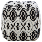 Pouf schwarz-weiss 45 x 45 cm ORAI