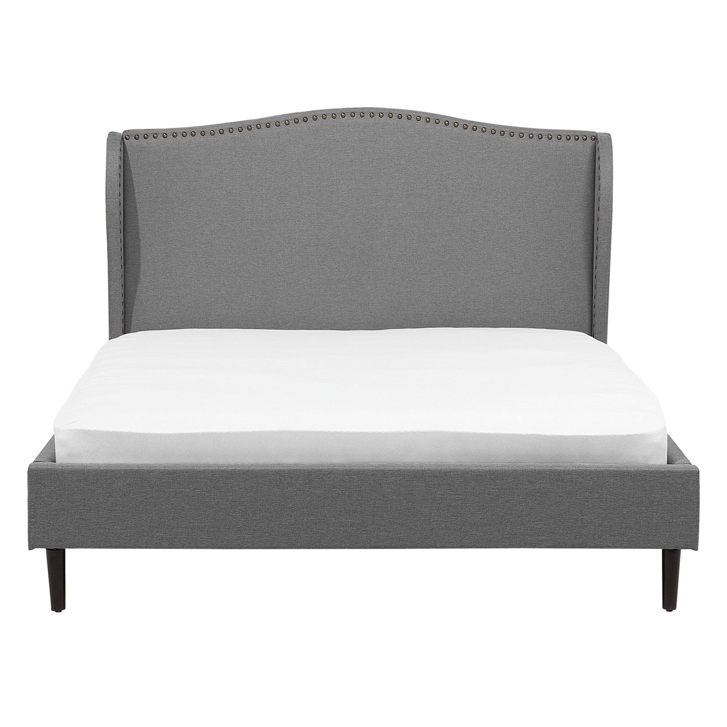 Bett mit Lattenrost Stoff COLMAR 140 x 200 cm Grau