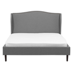 Bett mit Lattenrost Stoff COLMAR 140 x 200 cm Grau