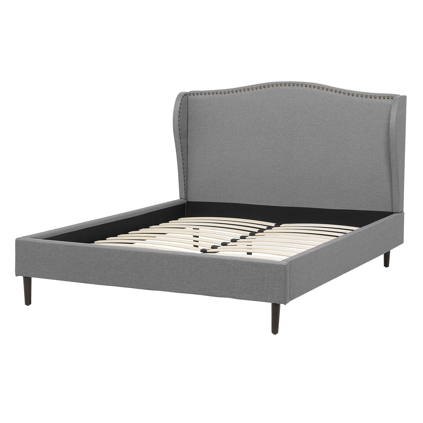 Bett mit Lattenrost Stoff COLMAR 140 x 200 cm Grau