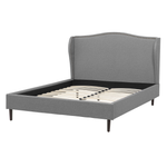 Bett mit Lattenrost Stoff COLMAR 140 x 200 cm Grau