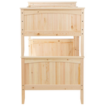 Hochbett Kiefernholz ALBON 90 x 200 cm Hellbraun
