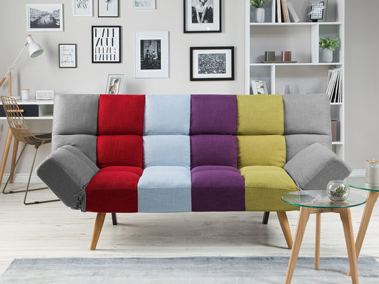 3-Sitzer Schlafsofa Patchwork mehrfarbig INGARO
