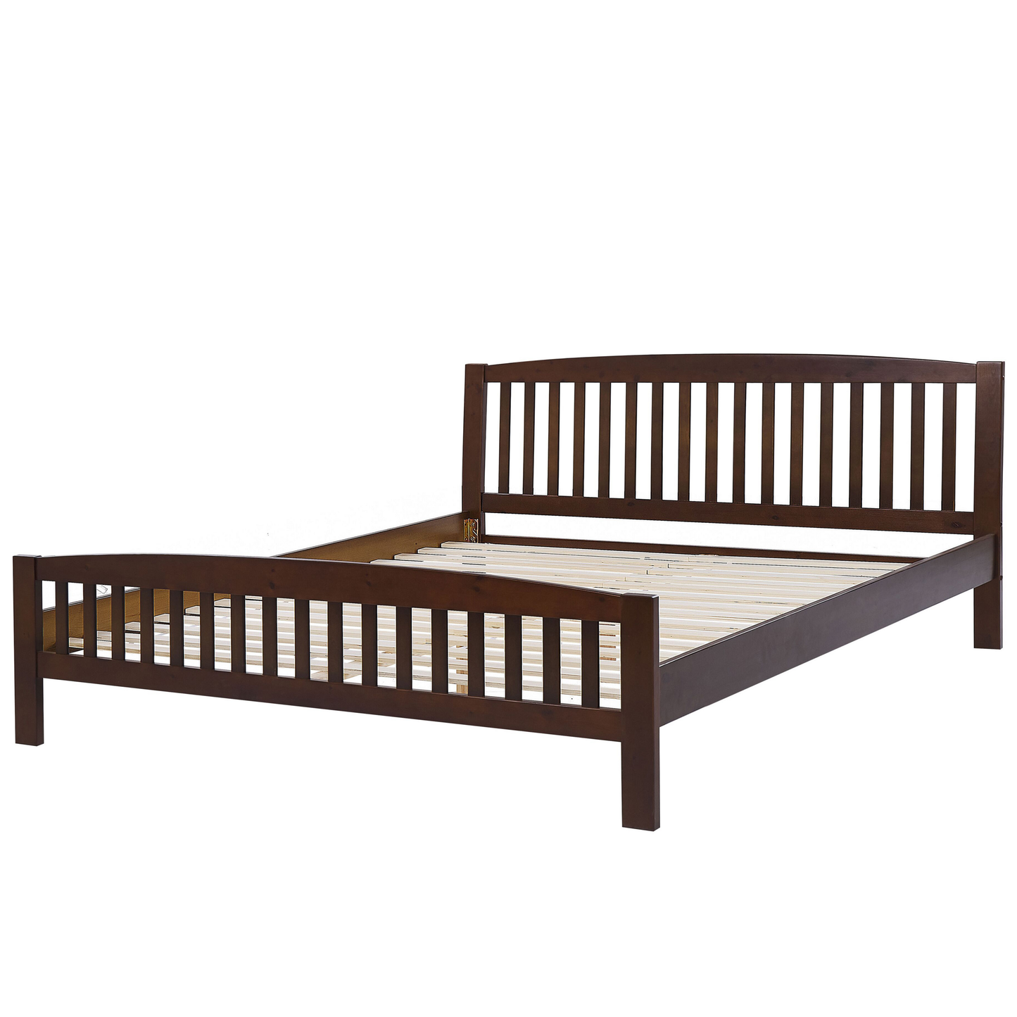 Holzbett dunkelbraun Lattenrost 180 x 200 cm CASTRES