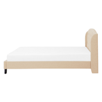 Bett mit Lattenrost Stoff BORDEAUX 140 x 200 cm Beige