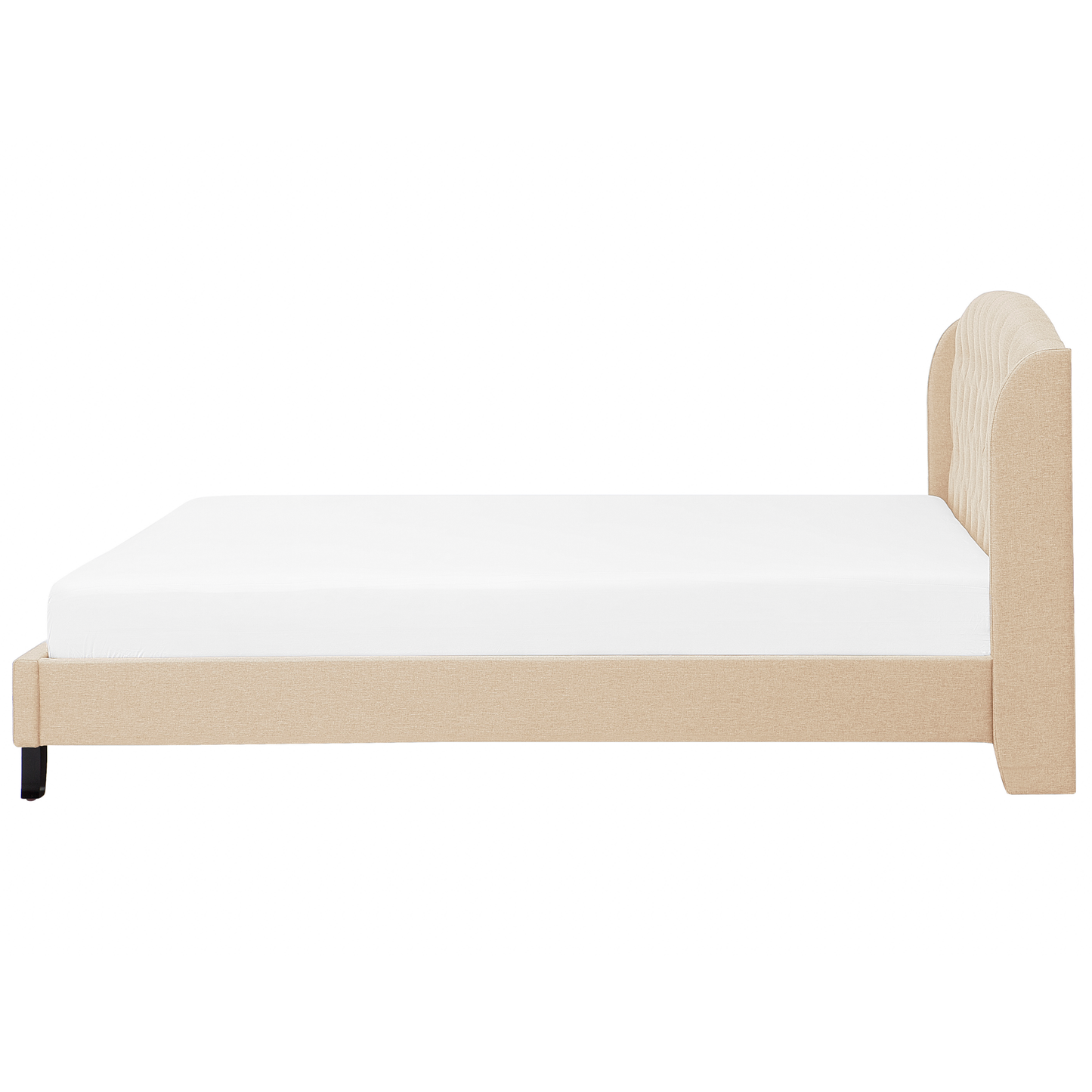 Bett mit Lattenrost Stoff BORDEAUX 180 x 200 cm Beige