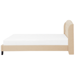 Bett mit Lattenrost Stoff BORDEAUX 180 x 200 cm Beige