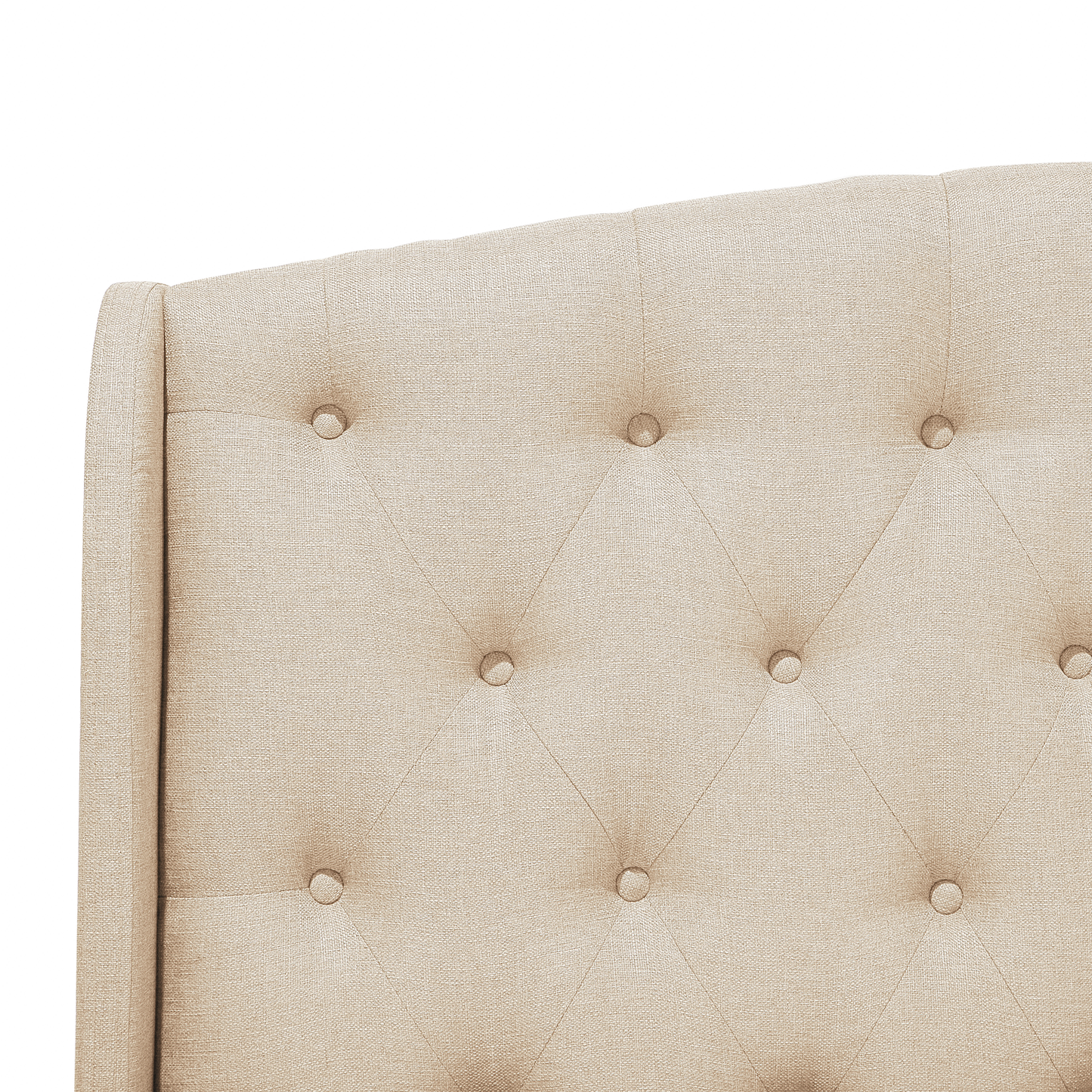 Bett mit Lattenrost Stoff BORDEAUX 180 x 200 cm Beige