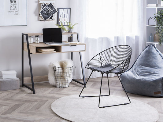 Schreibtisch heller Holzfarbton 100 x 50 cm CALVIN