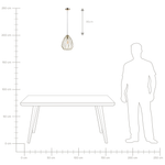 Hängelampe gold Gitter MAGRA