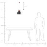 Hängelampe NARMADA Metall Graphitgrau