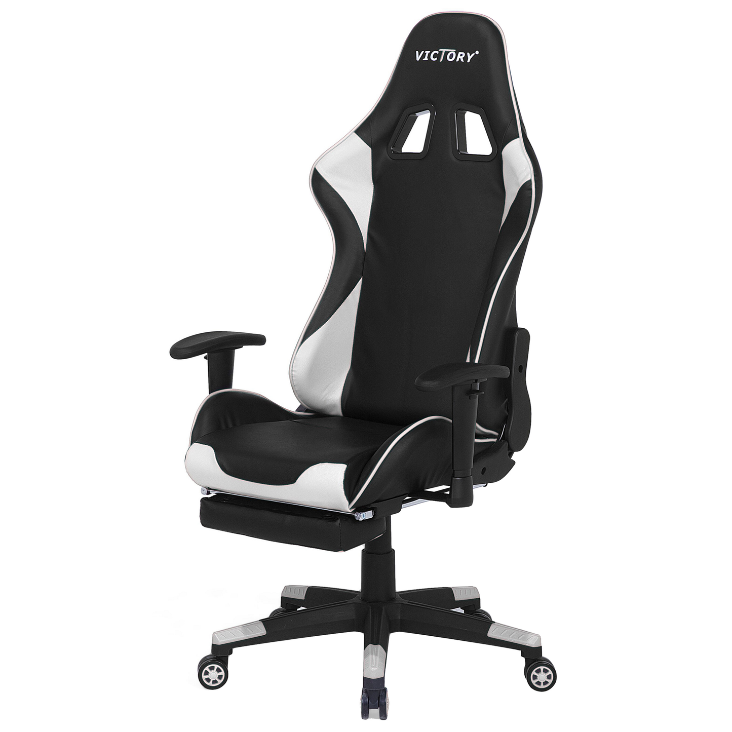 Gaming Stuhl drehbar VICTORY Kunstleder Weiss