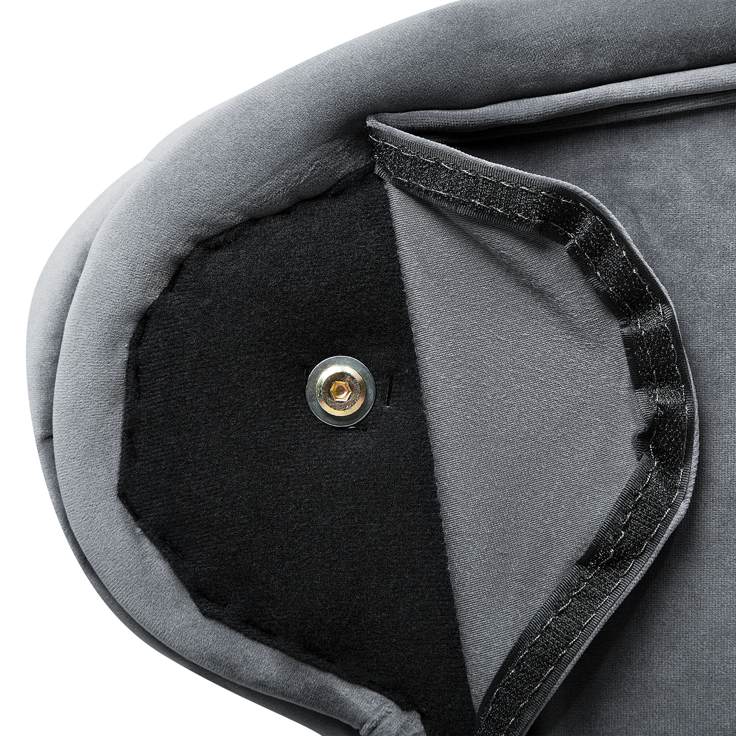 Chaiselongue Samtstoff grau rechtsseitig NIMES