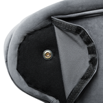 Chaiselongue Samtstoff grau rechtsseitig NIMES