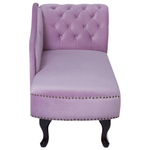 Chaiselongue Samtstoff violett rechtsseitig NIMES