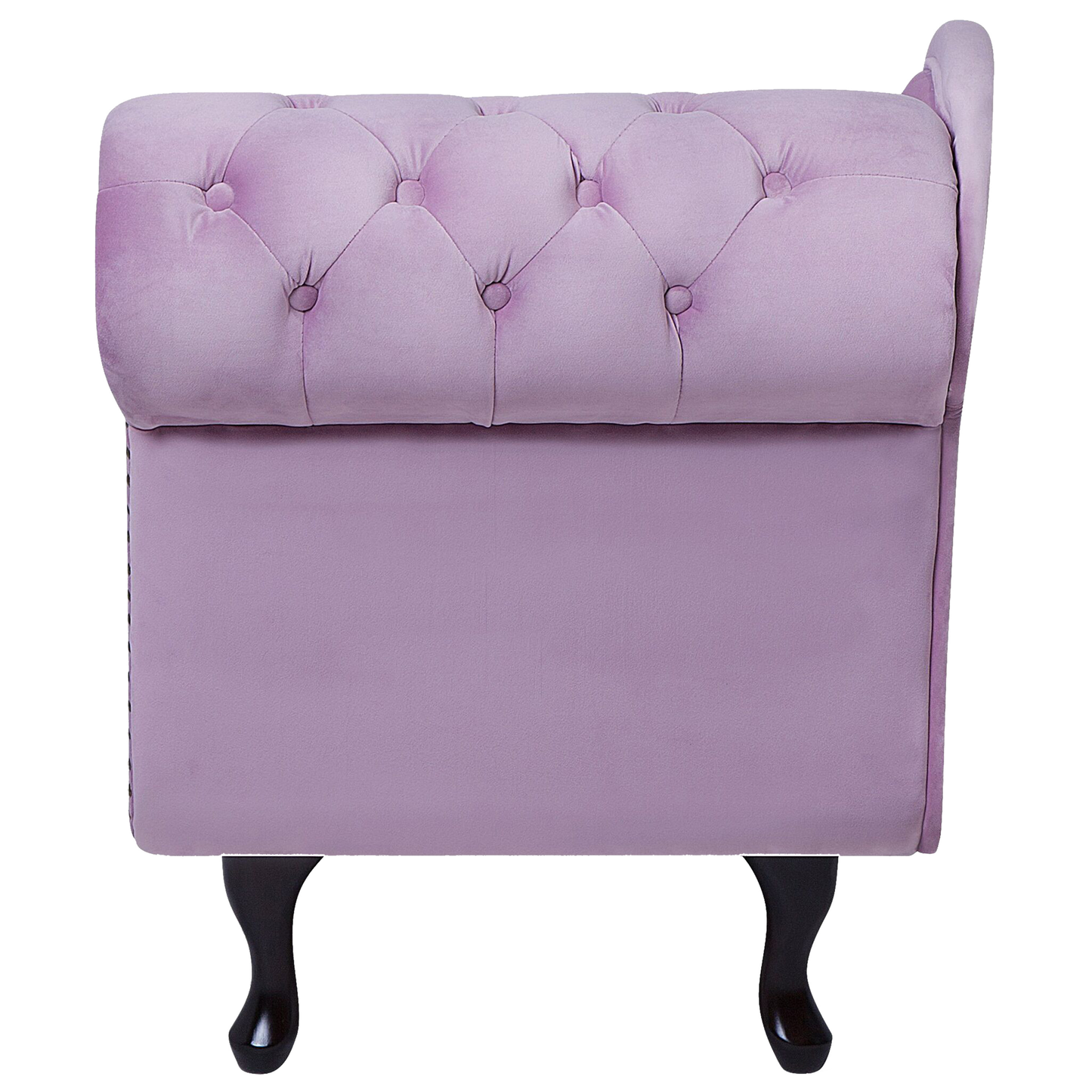 Chaiselongue Samtstoff violett rechtsseitig NIMES