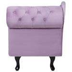 Chaiselongue Samtstoff violett rechtsseitig NIMES
