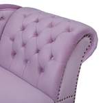 Chaiselongue Samtstoff violett rechtsseitig NIMES