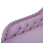 Chaiselongue Samtstoff violett rechtsseitig NIMES