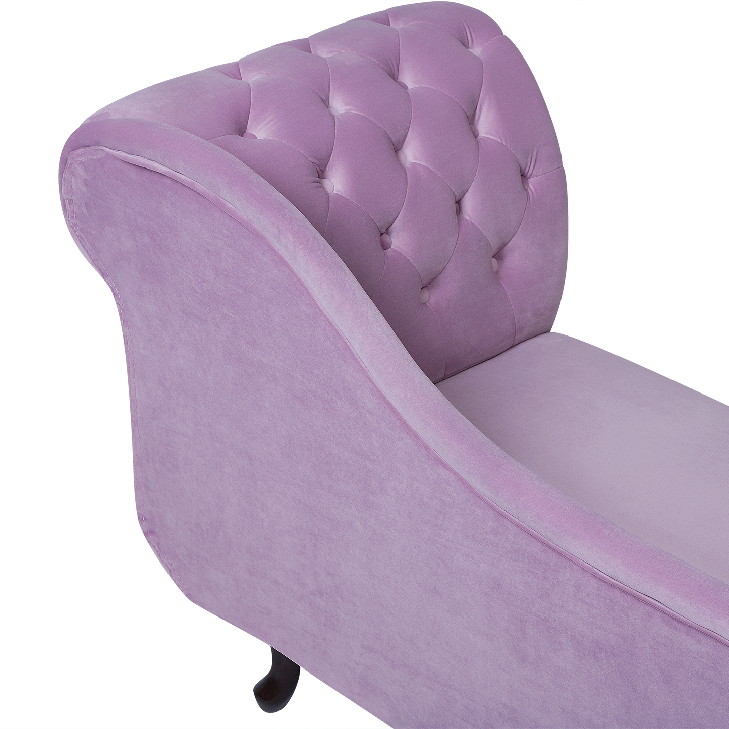 Chaiselongue Samtstoff violett rechtsseitig NIMES