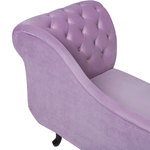 Chaiselongue Samtstoff violett rechtsseitig NIMES