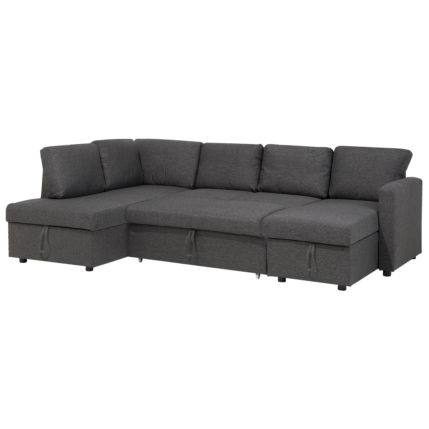 Schlafsofa U-förmig dunkelgrau KARRABO