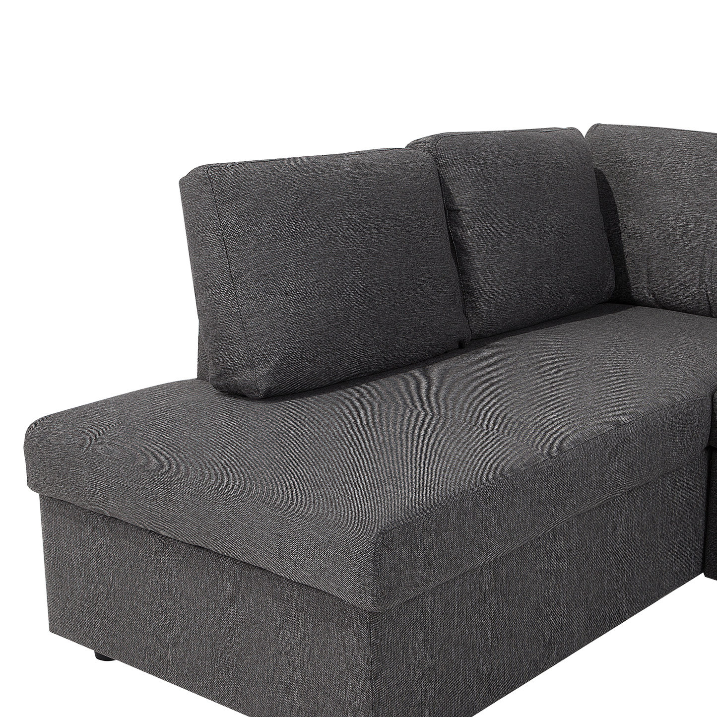 Schlafsofa U-förmig dunkelgrau KARRABO