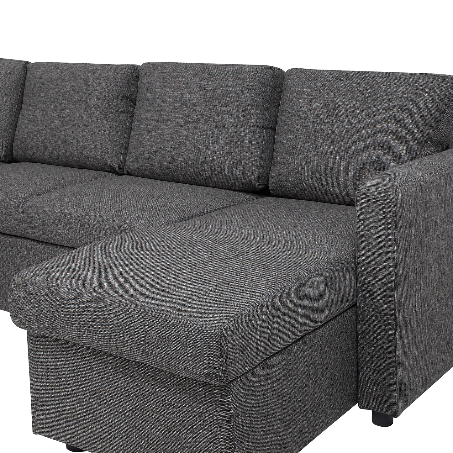 Schlafsofa U-förmig dunkelgrau KARRABO