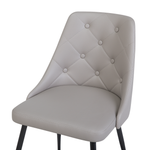 Esszimmerstuhl 2er Set VALERIE Kunstleder Hellgrau