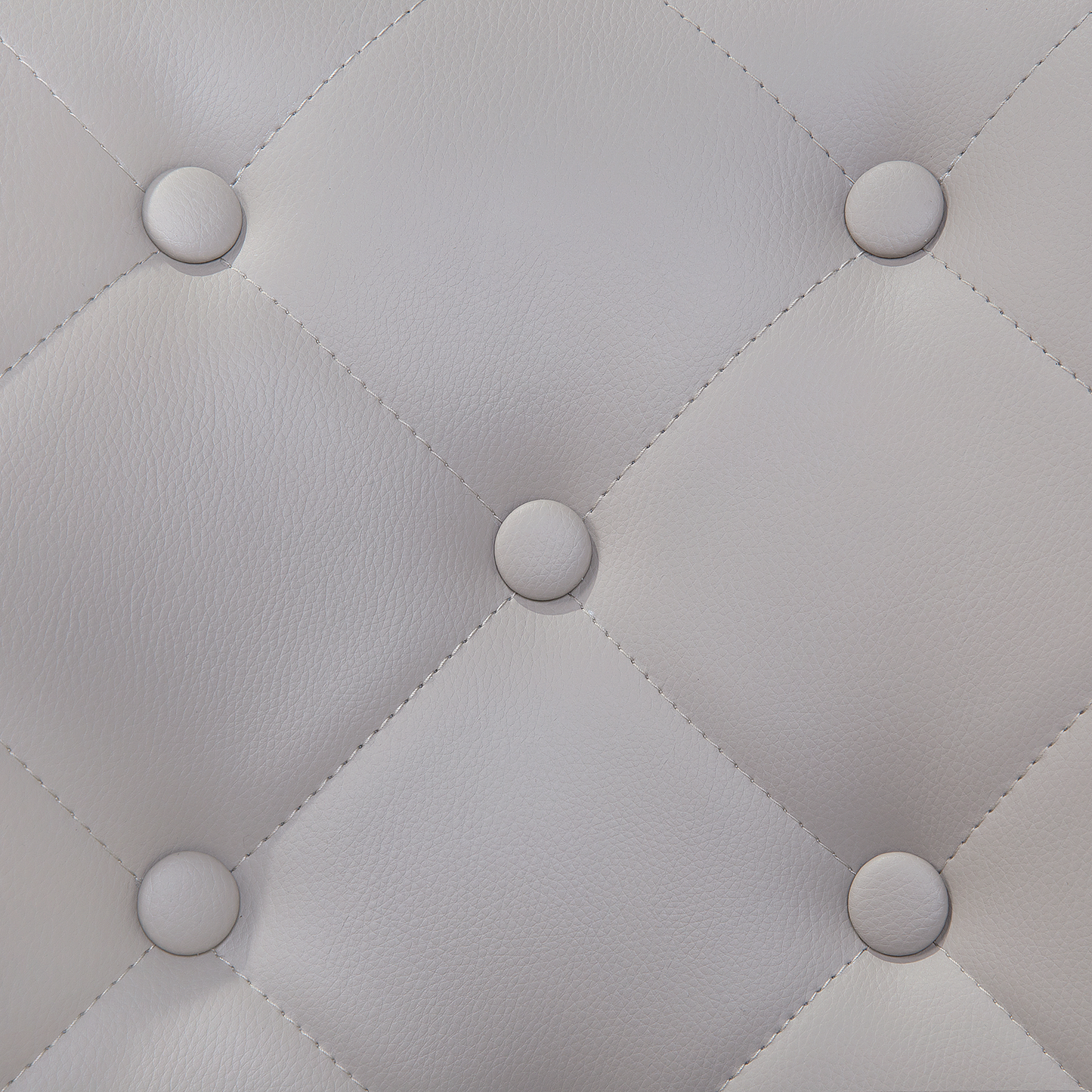 Esszimmerstuhl 2er Set VALERIE Kunstleder Hellgrau