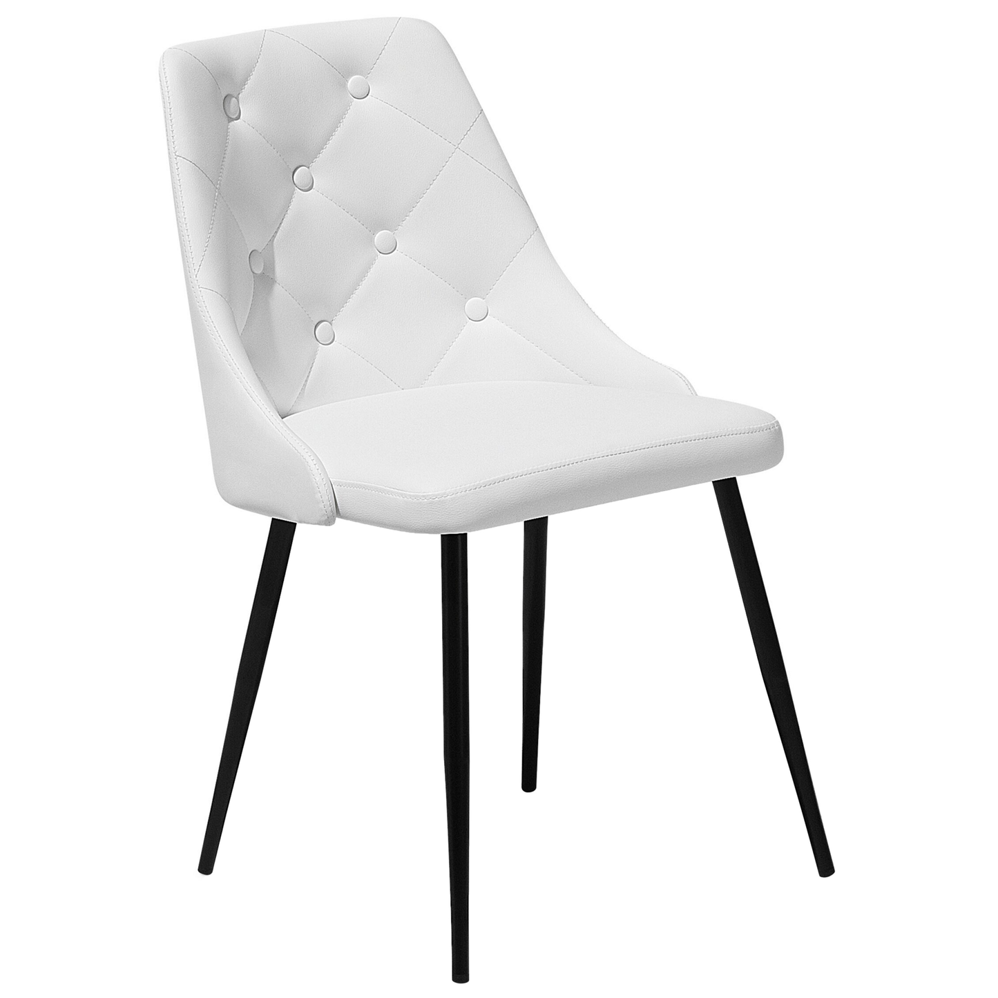 Esszimmerstuhl 2er Set VALERIE Kunstleder Weiss