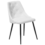 Esszimmerstuhl 2er Set VALERIE Kunstleder Weiss