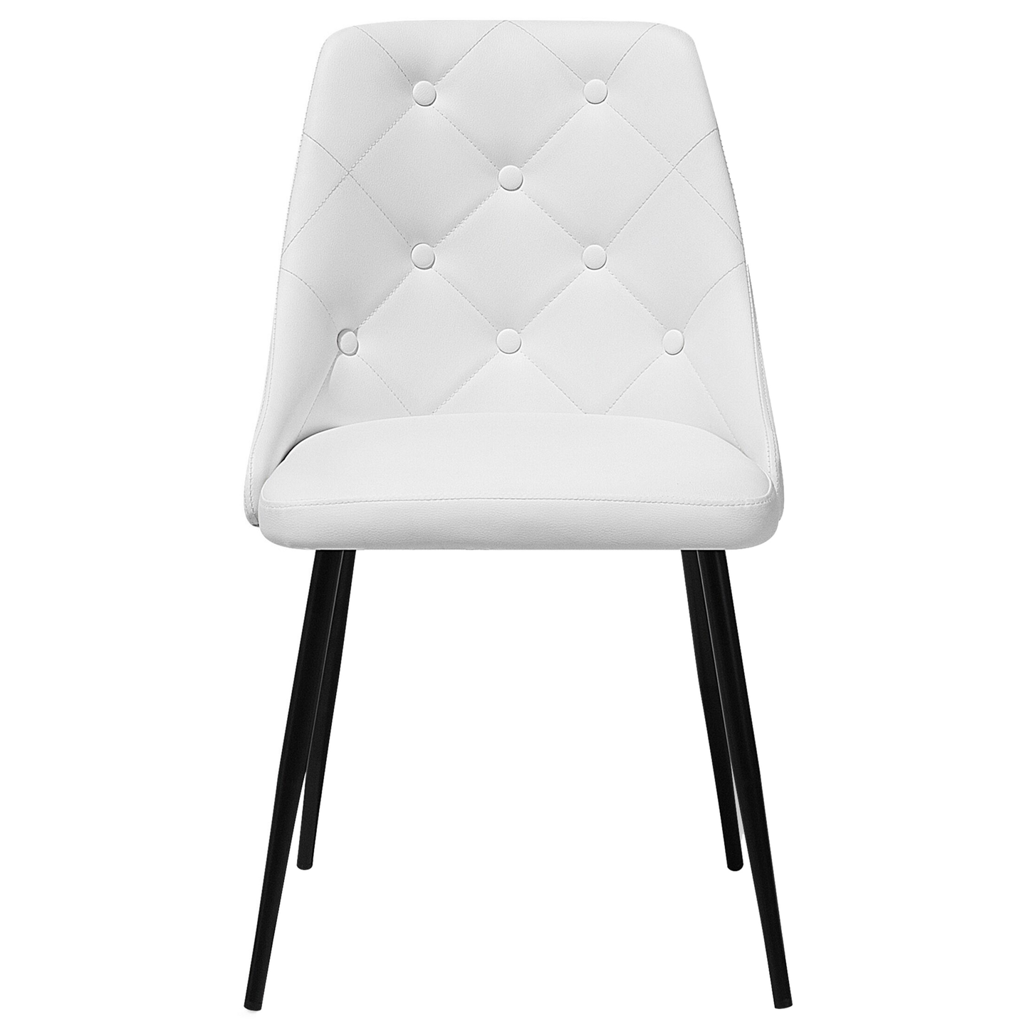 Esszimmerstuhl 2er Set VALERIE Kunstleder Weiss