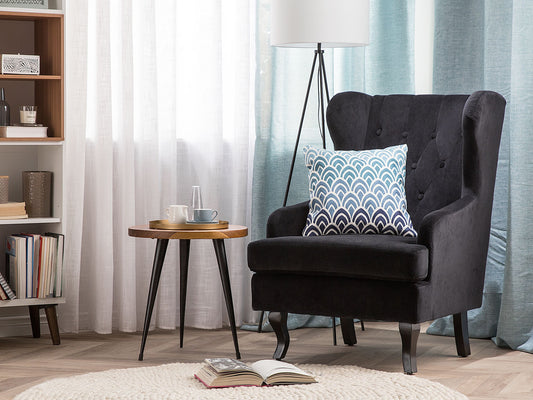 Sessel Samtstoff schwarz ALTA