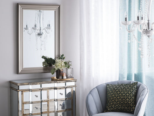 Wandspiegel CHATAIN 61 cm 91 cm Silber