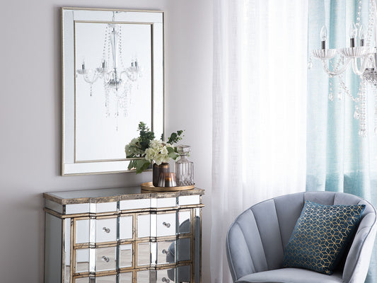 Wandspiegel FENIOUX 60 cm 90 cm Silber