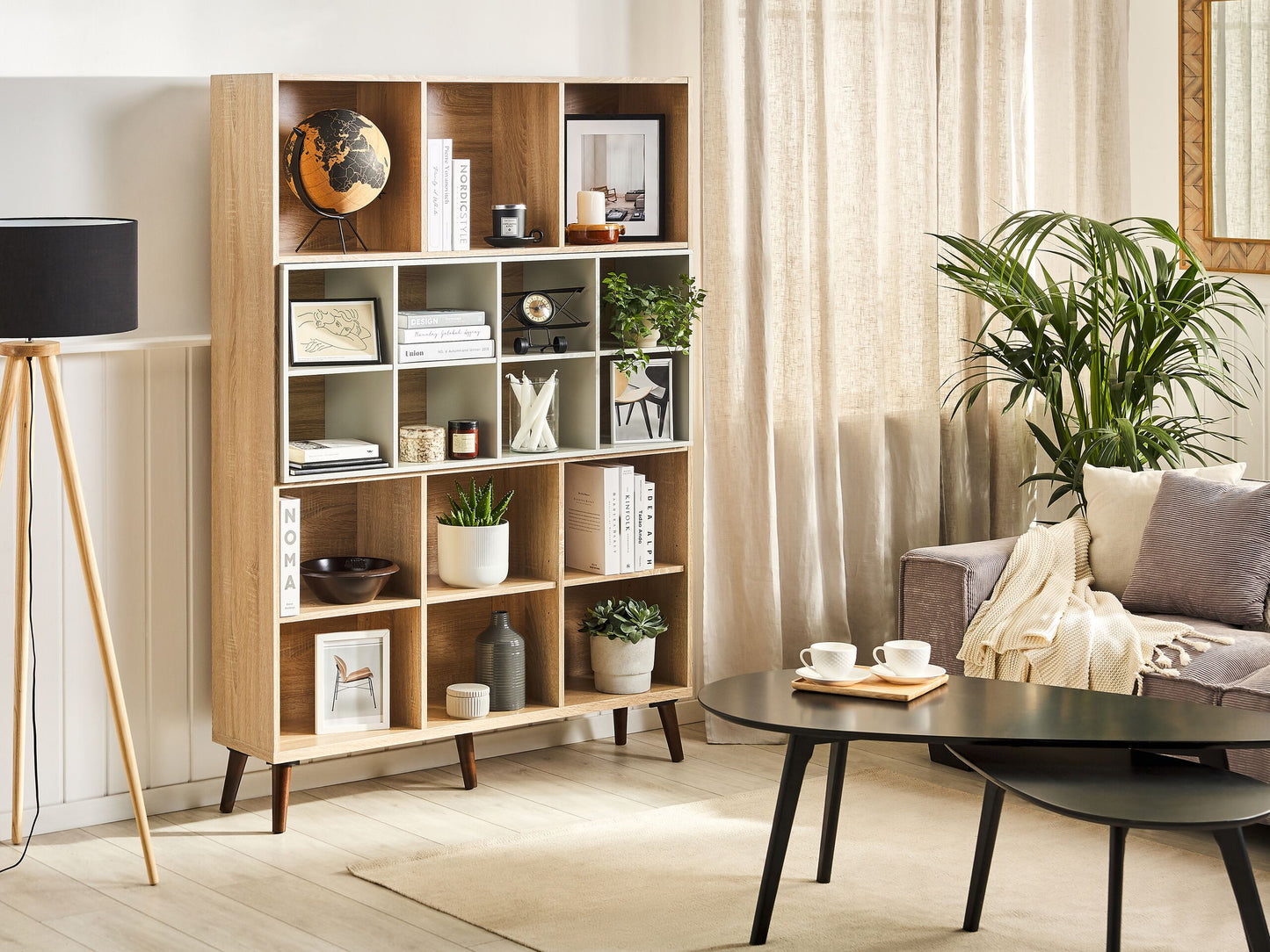 Bücherschrank Heller Holzfarbton ALLOA