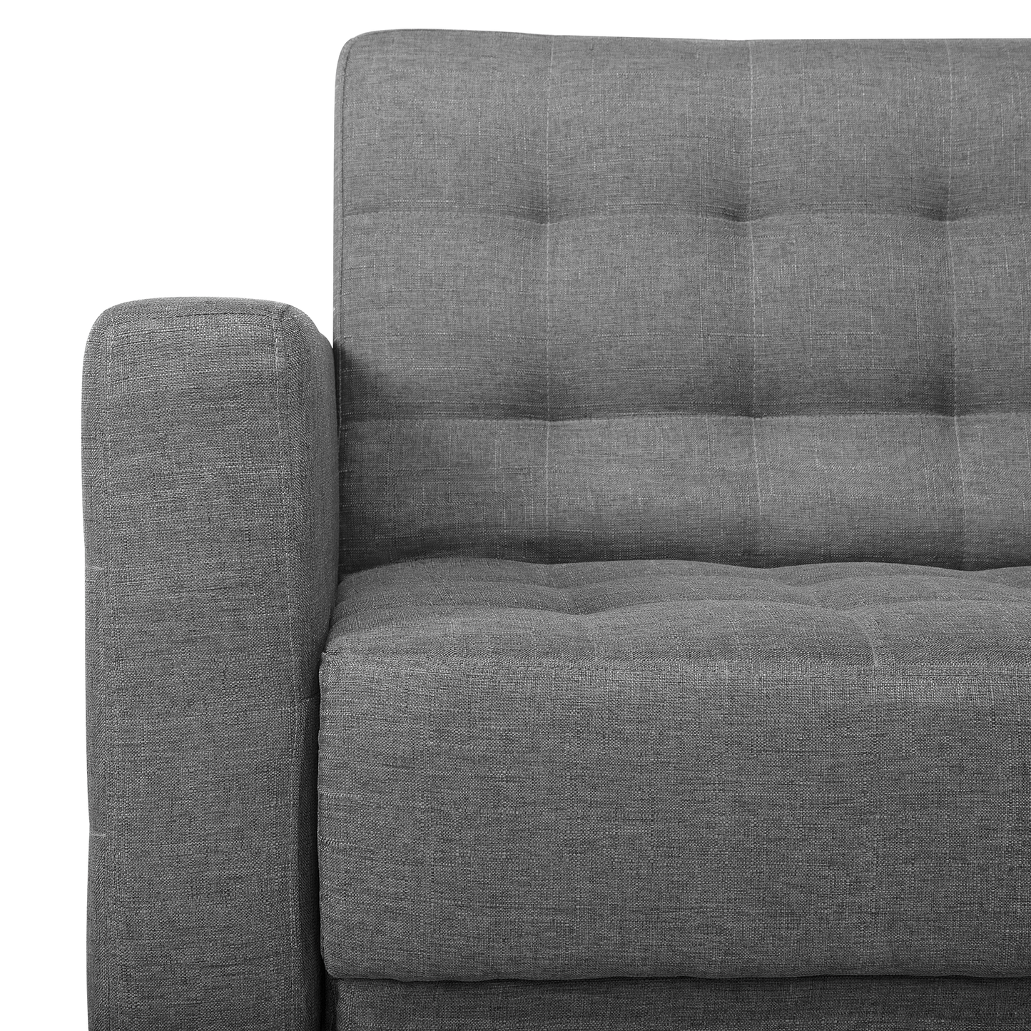 4-Sitzer Ecksofa hellgrau Schlaffunktion linksseitig ABERDEEN