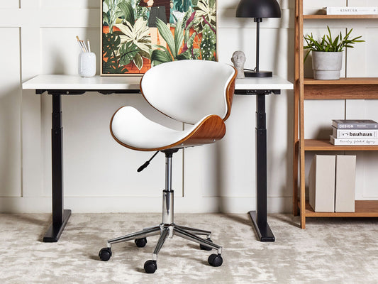 Bürostuhl drehbar ROTTERDAM Kunstleder Weiss