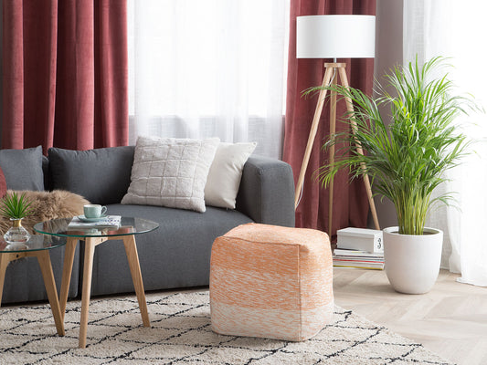 Pouf orange 40 x 40 cm HIRRI