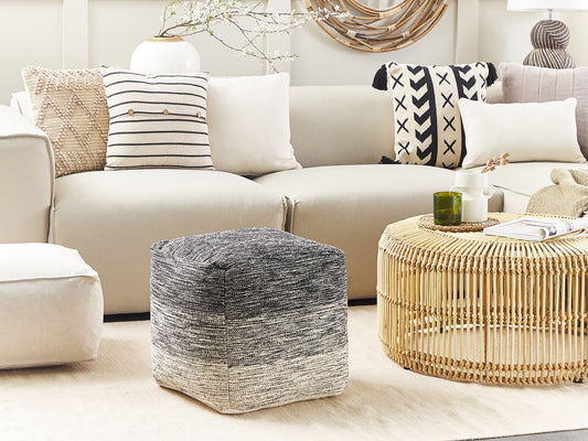 Pouf dunkelgrau 40 x 40 cm HIRRI