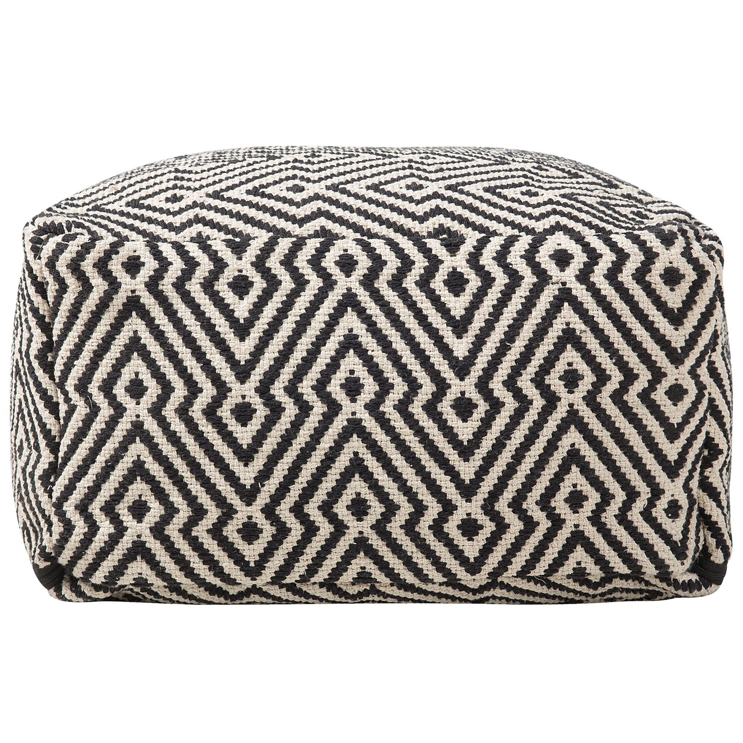Pouf Baumwolle schwarz-weiss 50 x 50 x 30 cm MUKKI