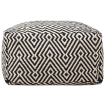 Pouf Baumwolle schwarz-weiss 50 x 50 x 30 cm MUKKI