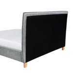 Polsterbett Leinenoptik grau Lattenrost 140 x 200 cm SENNEZ